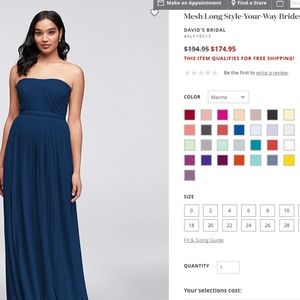 Mesh Long Style-Your-Way Bridesmaid Dress